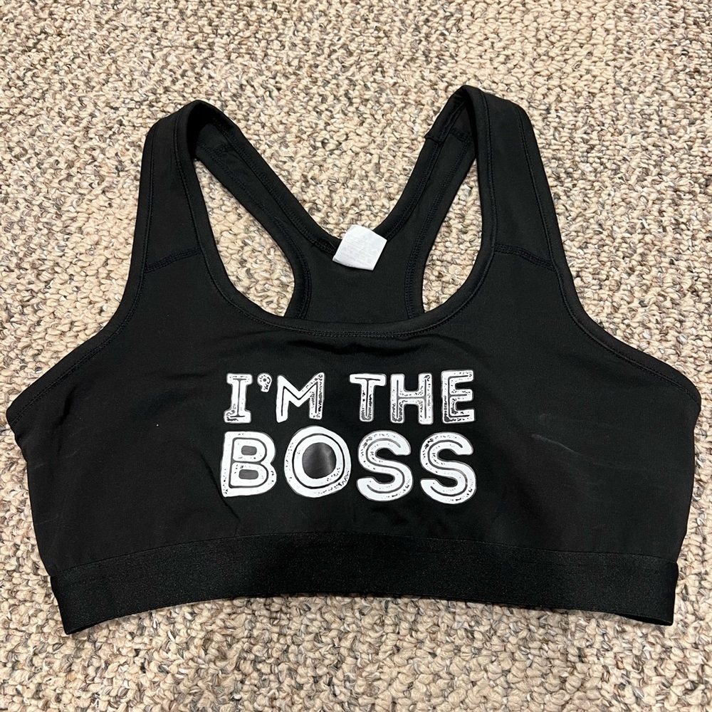 COPY - Black Logo Sports Bra